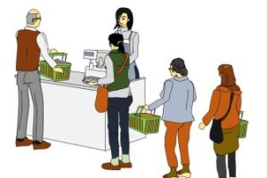 コンビニバイトレジ混雑