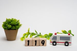 コンビニお客様倒れた